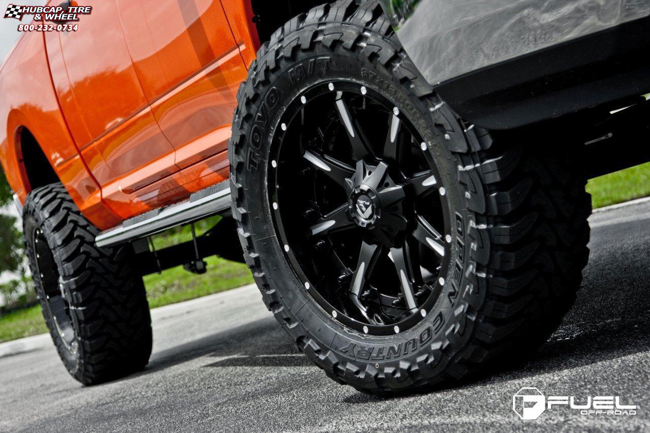 vehicle gallery/dodge ram 2500 fuel nutz d251 0X0  Matte Black & Milled wheels and rims
