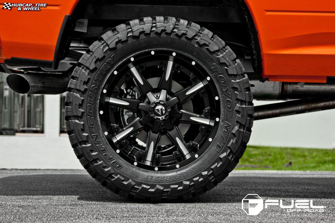 vehicle gallery/dodge ram 2500 fuel nutz d251 0X0  Matte Black & Milled wheels and rims
