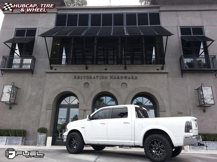 vehicle gallery/dodge ram fuel maverick d538 20X10  Black & Milled wheels and rims