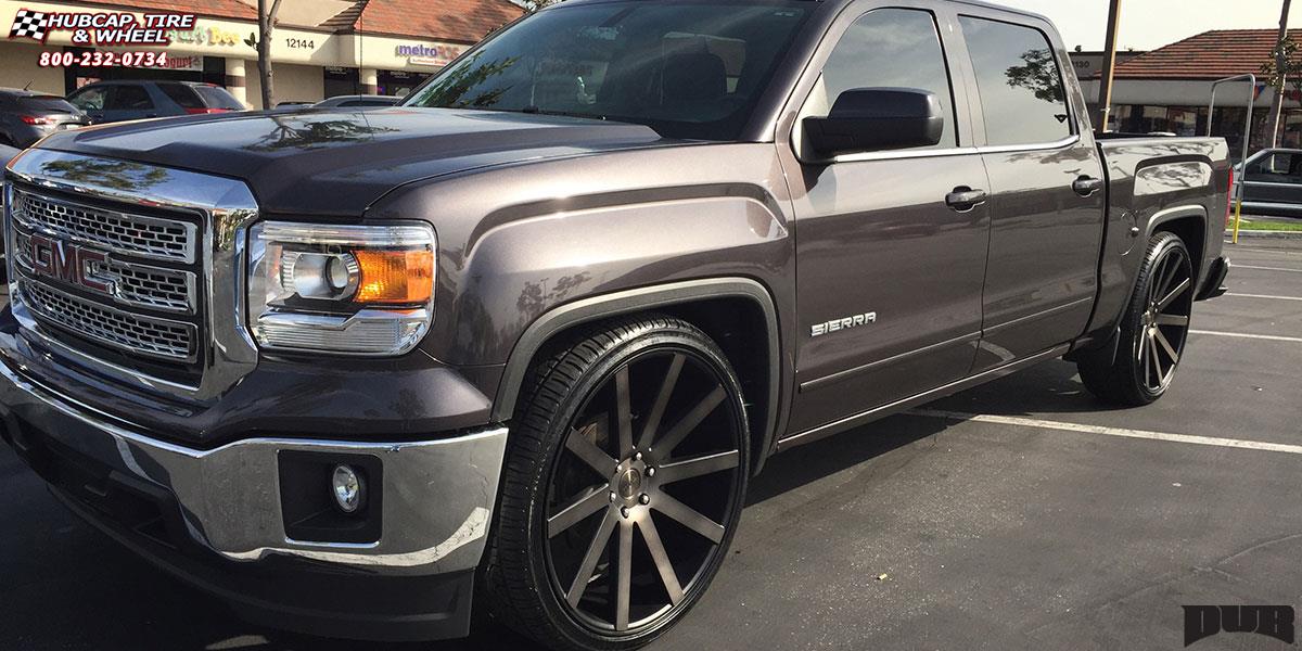 vehicle gallery/gmc sierra 1500 dub shot calla s121 26X10  Black & Machined with Dark Tint wheels and rims