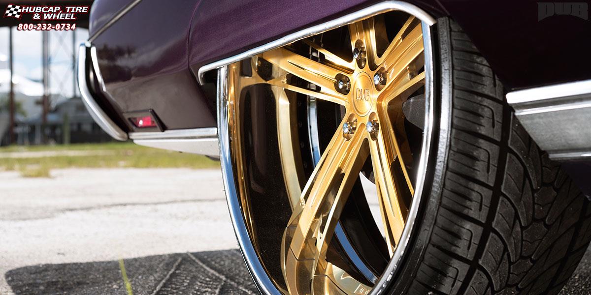 vehicle gallery/chevrolet caprice dub x83 malice 26X9  Brushed w/ hi-luster windows & gold tint, chrome wheels and rims