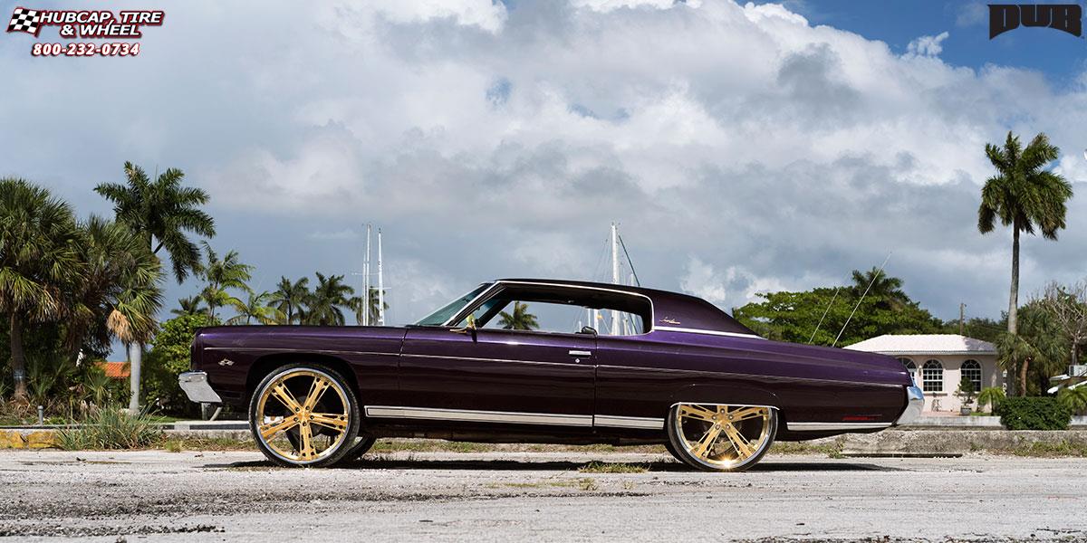 vehicle gallery/chevrolet caprice dub x83 malice 26X9  Brushed w/ hi-luster windows & gold tint, chrome wheels and rims