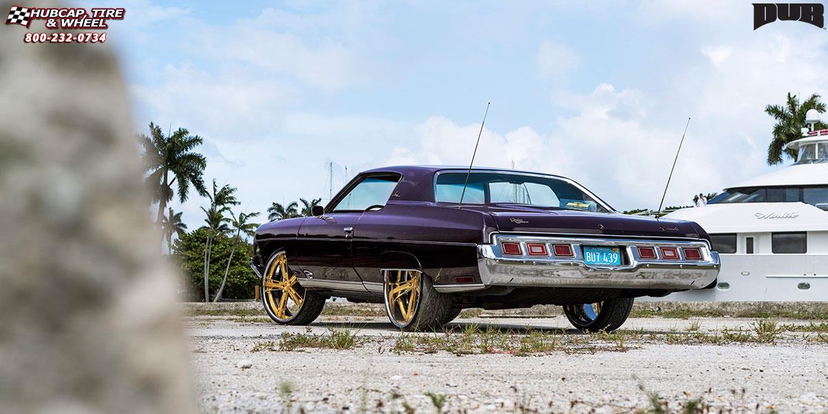 vehicle gallery/chevrolet caprice dub x83 malice 26X9  Brushed w/ hi-luster windows & gold tint, chrome wheels and rims