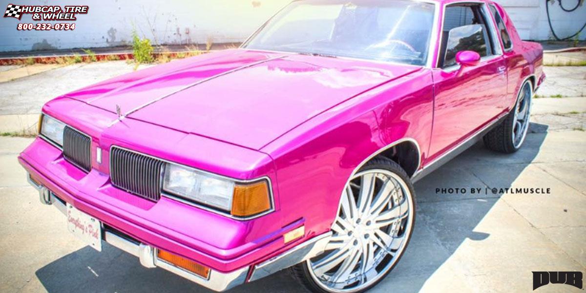 vehicle gallery/oldsmobile cutlass dub xb10 statica 24X9  Brushed and Polished wheels and rims