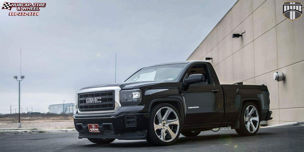 vehicle gallery/gmc sierra 1500 dub swerv s129 24X10  Chrome wheels and rims