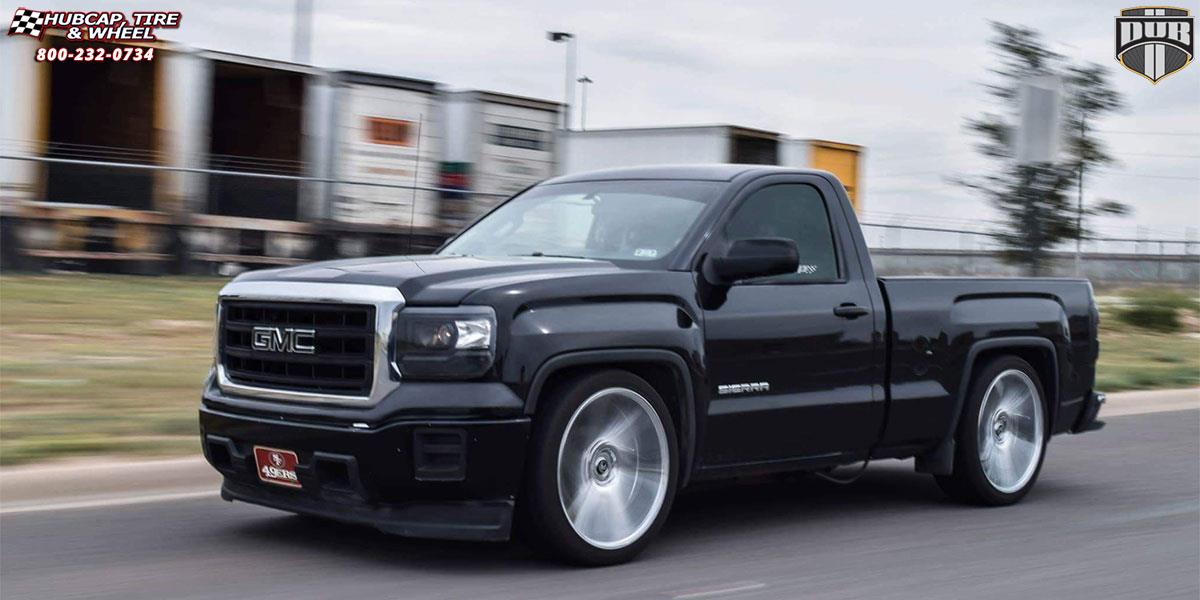 vehicle gallery/gmc sierra 1500 dub swerv s129 24X10  Chrome wheels and rims