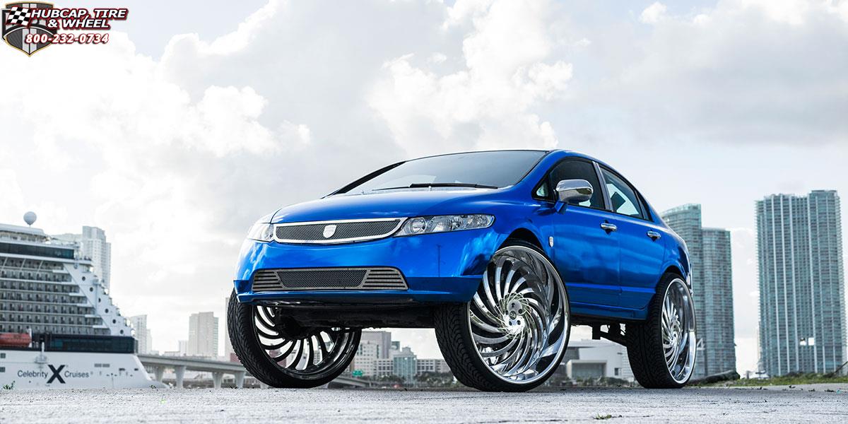 vehicle gallery/honda civic dub xa30 delish  Chrome wheels and rims