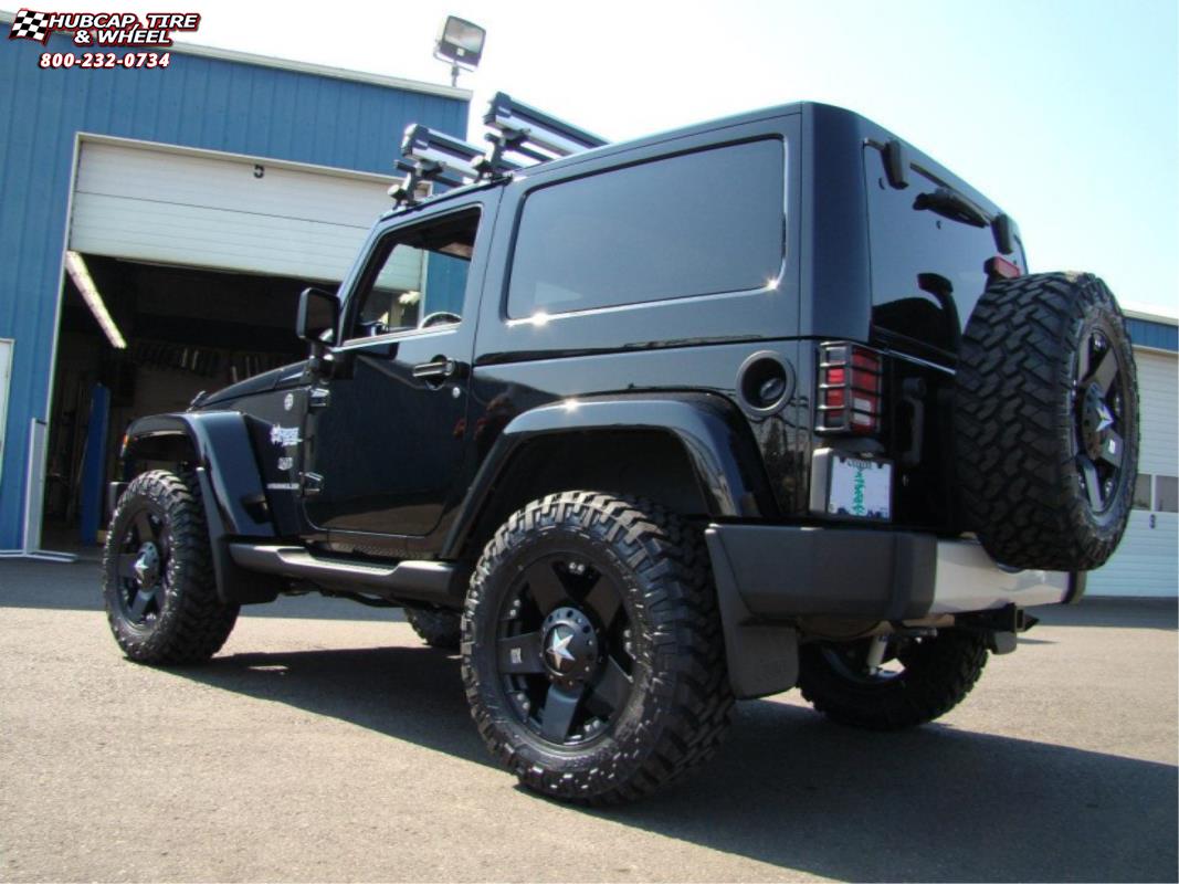 vehicle gallery/jeep wrangler xd series xd775 rockstar x  Matte Black wheels and rims