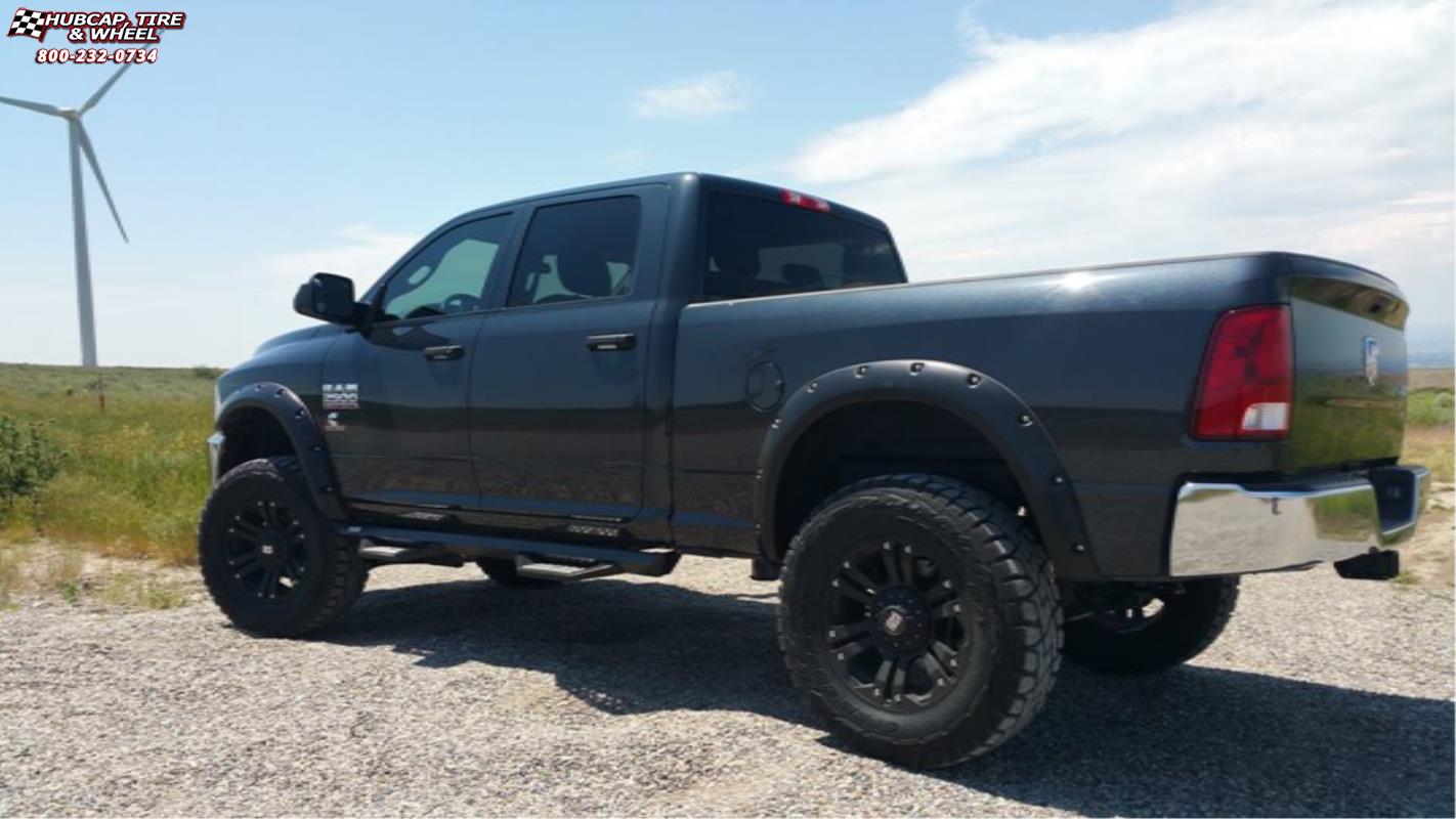 vehicle gallery/ram 2500 xd series xd778 monster x  Matte Black wheels and rims