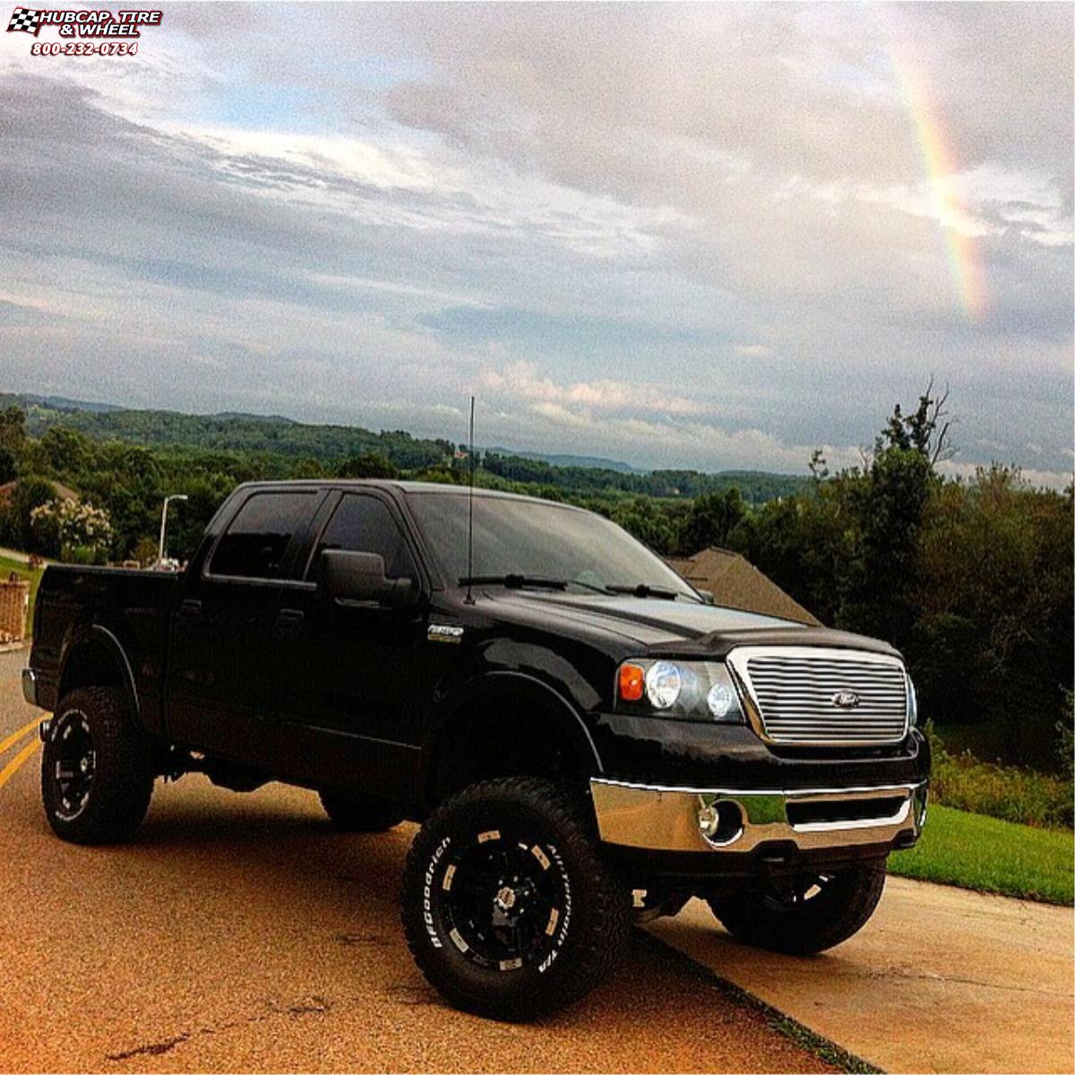 vehicle gallery/ford f 150 xd series xd797 spy x  Gloss Black Machined wheels and rims