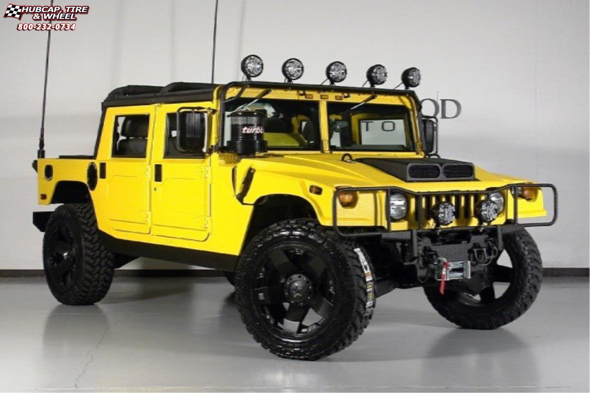 vehicle gallery/hummer h1 xd series xd775 rockstar x  Matte Black wheels and rims