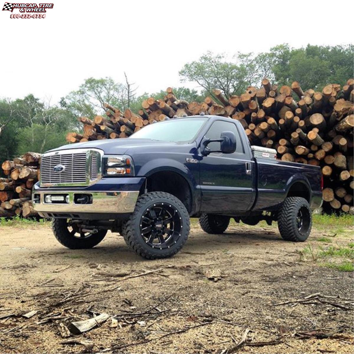 vehicle gallery/ford f 350 moto metal mo962  Gloss Black & Milled wheels and rims