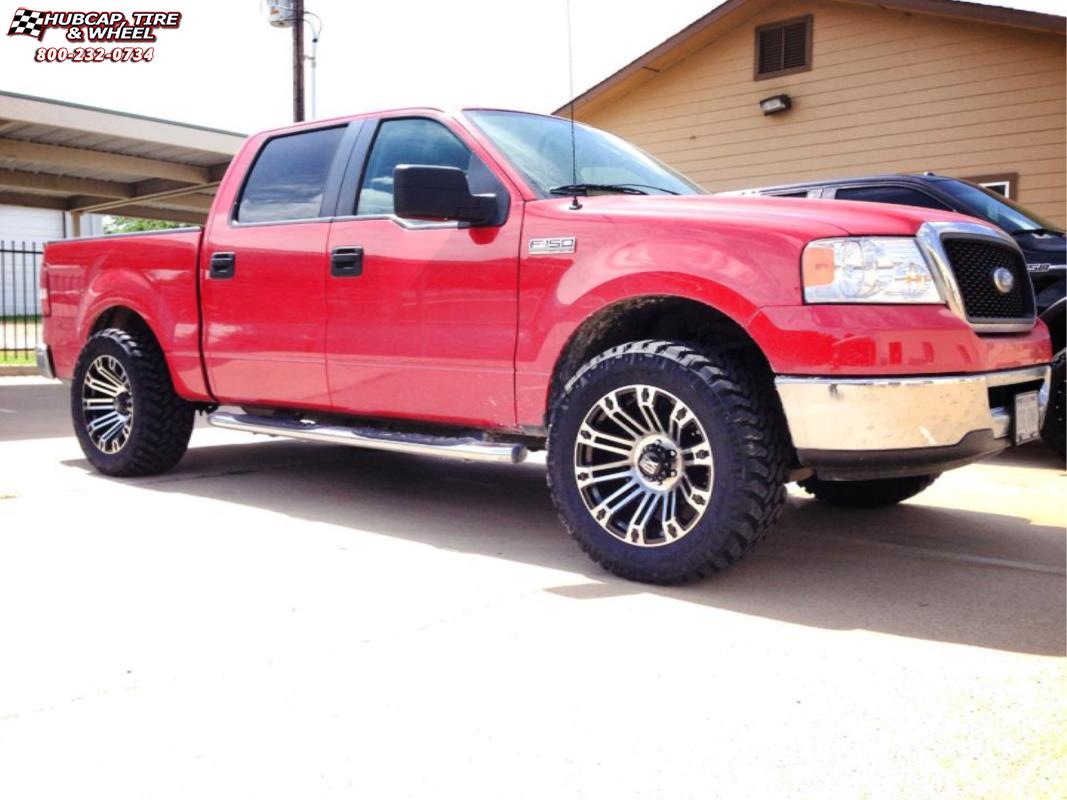 vehicle gallery/ford f 150 xd series xd810 brigade  Gloss Black Machined Face wheels and rims