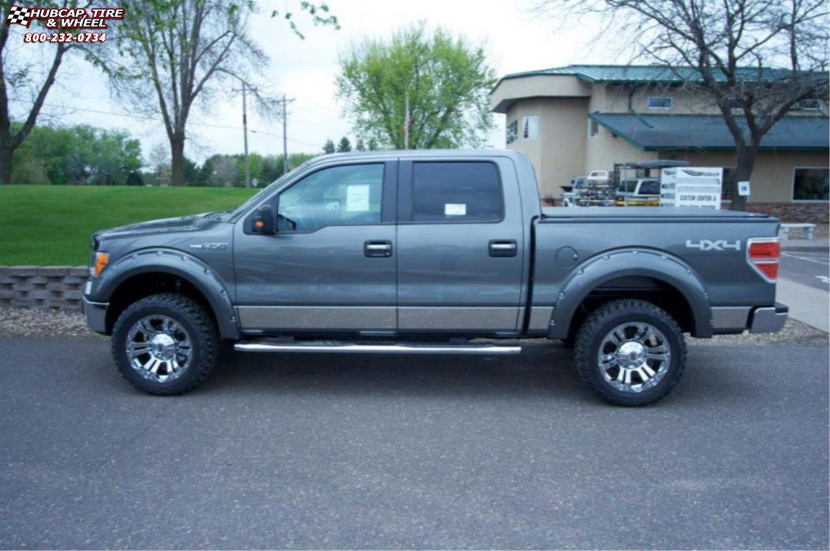 vehicle gallery/ford f 150 xd series xd778 monster x  Chrome wheels and rims