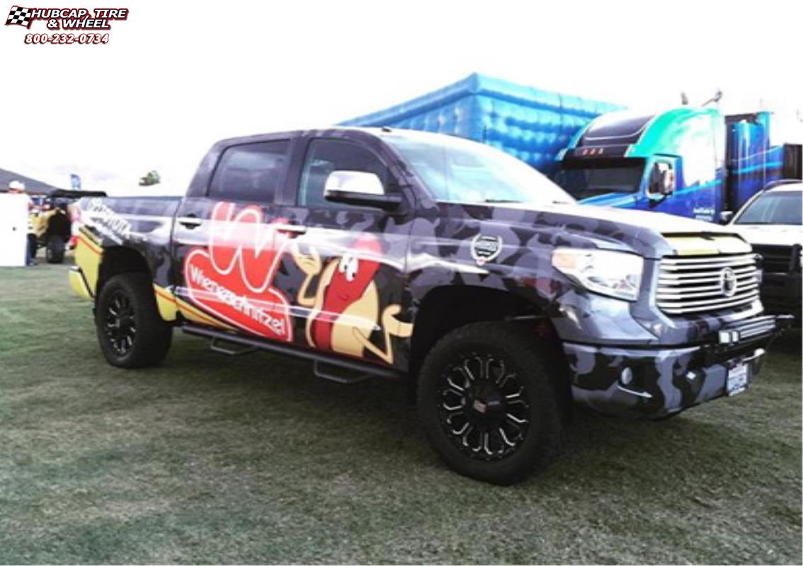 vehicle gallery/toyota tundra xd series xd806 bomb x  Gloss Black Milled wheels and rims