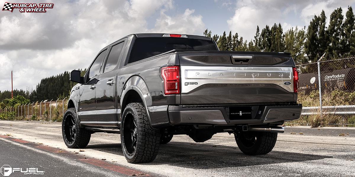 vehicle gallery/ford f 150 fuel maverick d538 22X10  Black & Milled wheels and rims