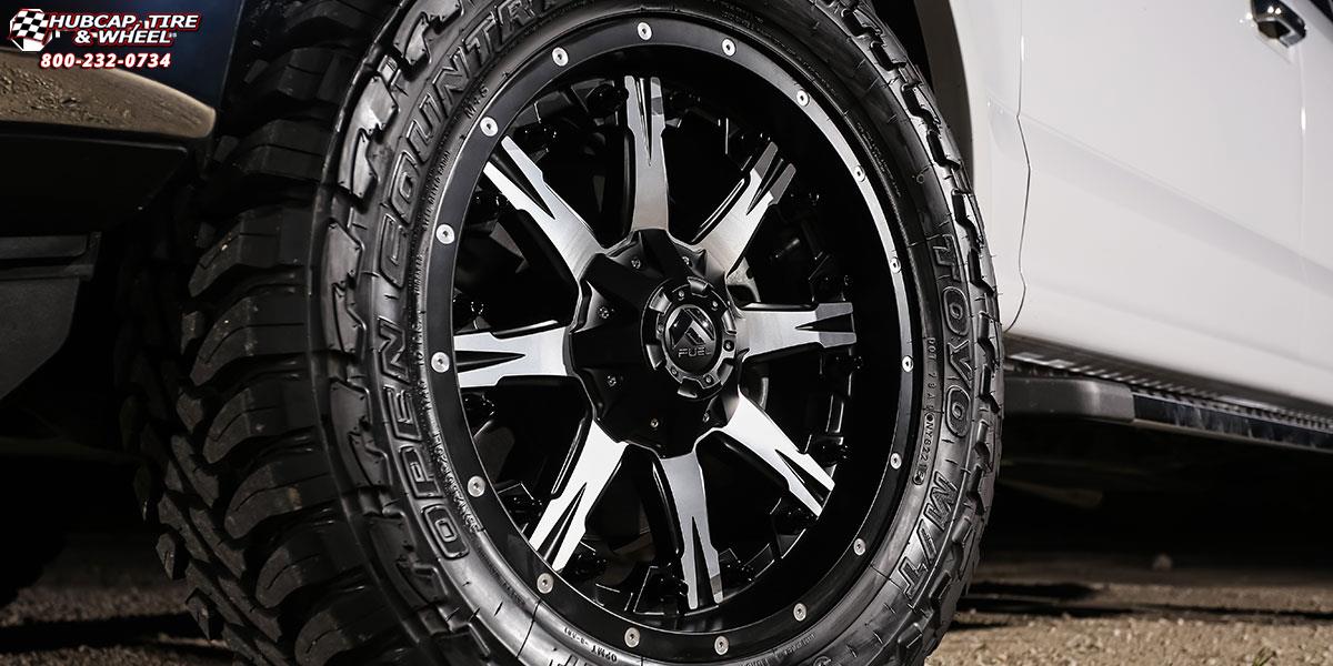 vehicle gallery/ford f 150 fuel nutz d541 20X9  Black & Machined wheels and rims