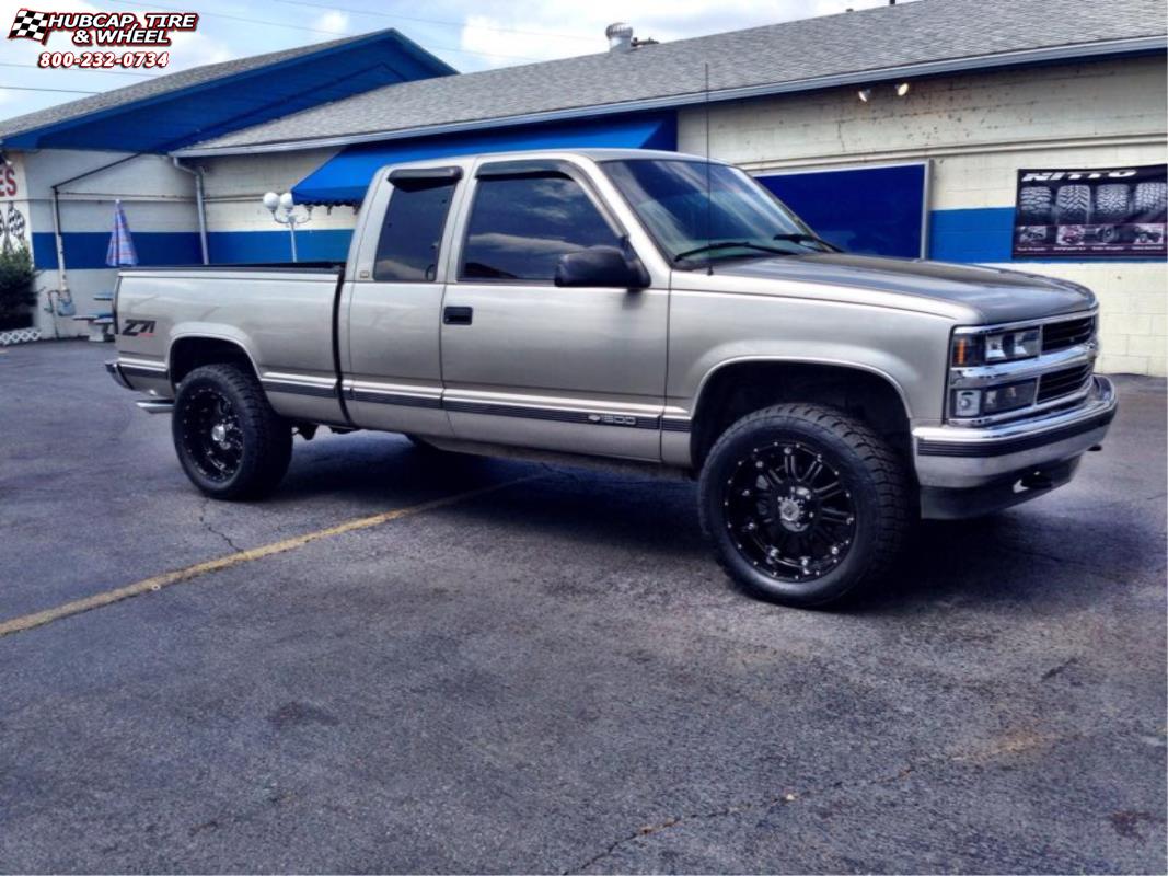 vehicle gallery/chevrolet silverado 1500 xd series xd795 hoss x  Gloss Black wheels and rims