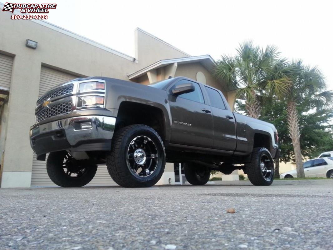 vehicle gallery/chevrolet silverado 1500 xd series xd797 spy x  Gloss Black Machined wheels and rims