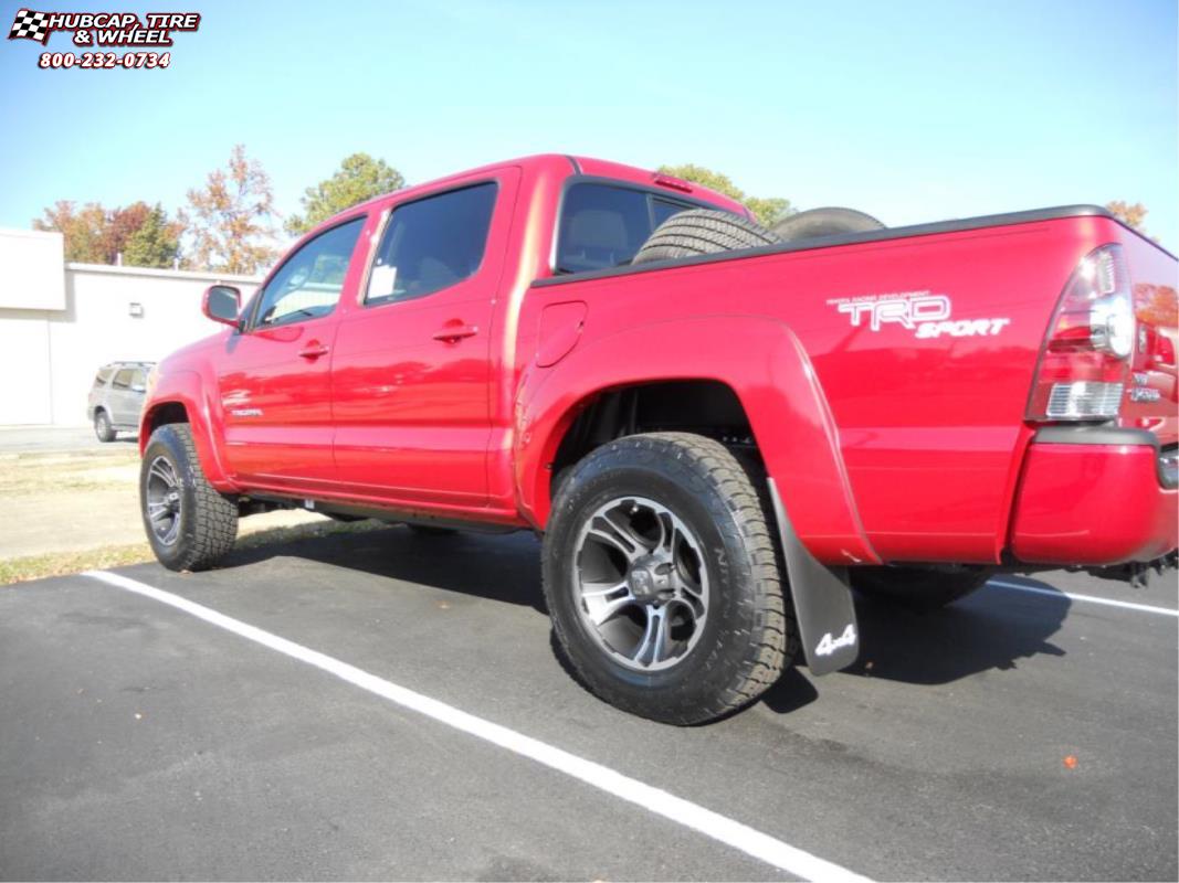 vehicle gallery/2011 toyota tacoma xd series xd801 crank  Matte Black Machined wheels and rims