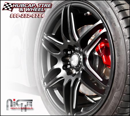 vehicle gallery/mitsubishi lancer evo niche nr6 m105 18x85  Anthracite & Milled Spoke wheels and rims