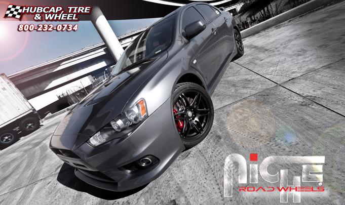 vehicle gallery/mitsubishi lancer evo niche nr6 m105 18x85  Anthracite & Milled Spoke wheels and rims