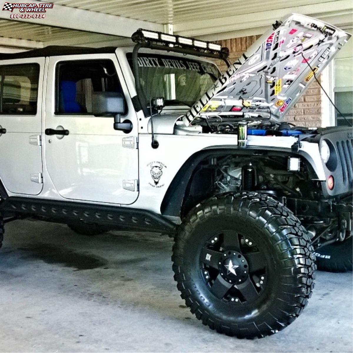 vehicle gallery/jeep wrangler xd series xd775 rockstar x  Matte Black wheels and rims
