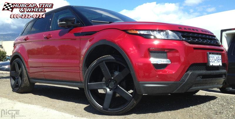 vehicle gallery/land rover evoque niche milan m134 suv 22x10  Black & Machined with Dark Tint wheels and rims
