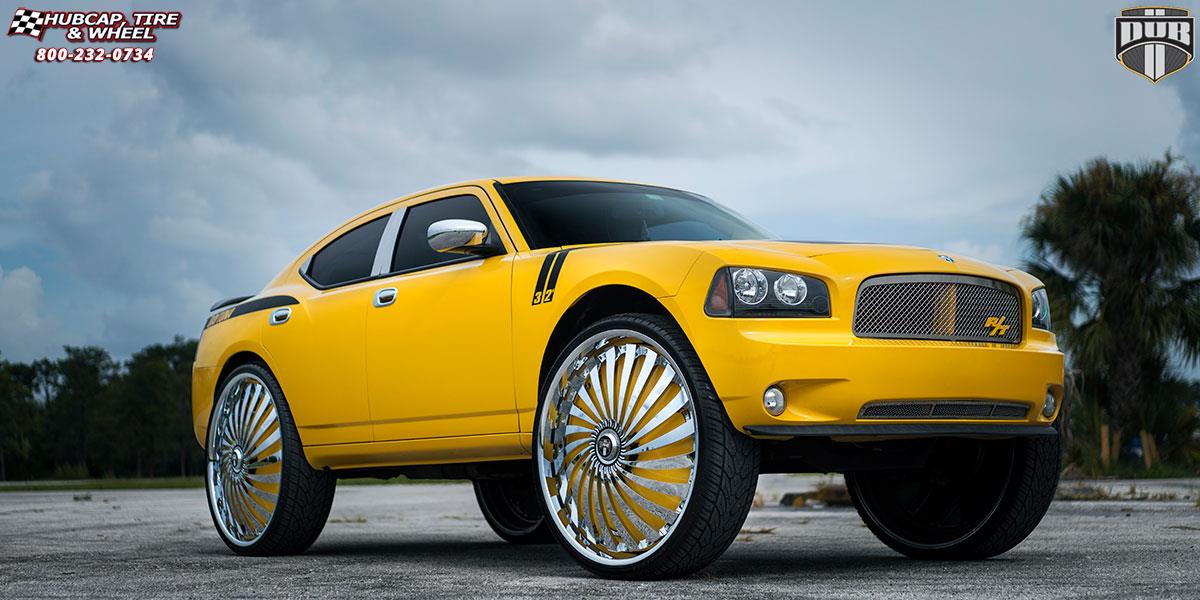 vehicle gallery/dodge charger dub s768 swyrl 32X10  Chrome wheels and rims