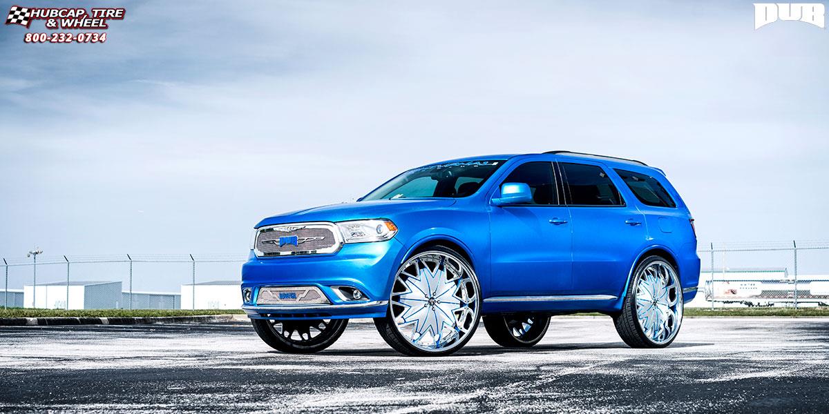 vehicle gallery/dodge durango dub xb7 xxx 30X10 Brushed Face | Hi Luster Polished Windows wheels and rims