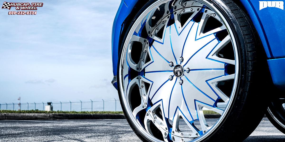 vehicle gallery/dodge durango dub xb7 xxx 30X10 Brushed Face | Hi Luster Polished Windows wheels and rims