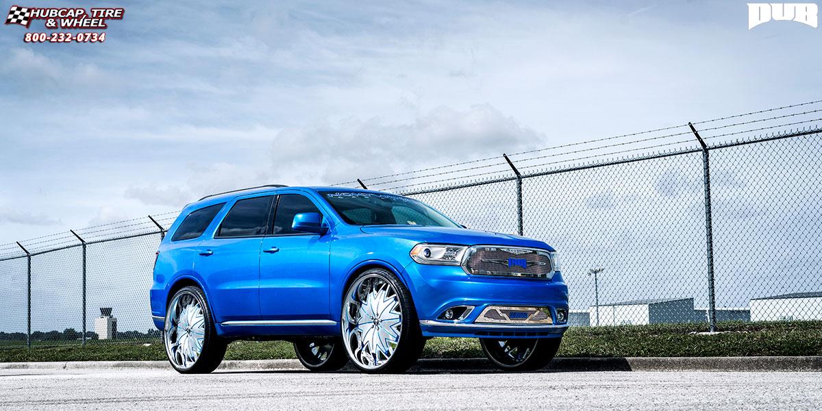 vehicle gallery/dodge durango dub xb7 xxx 30X10 Brushed Face | Hi Luster Polished Windows wheels and rims