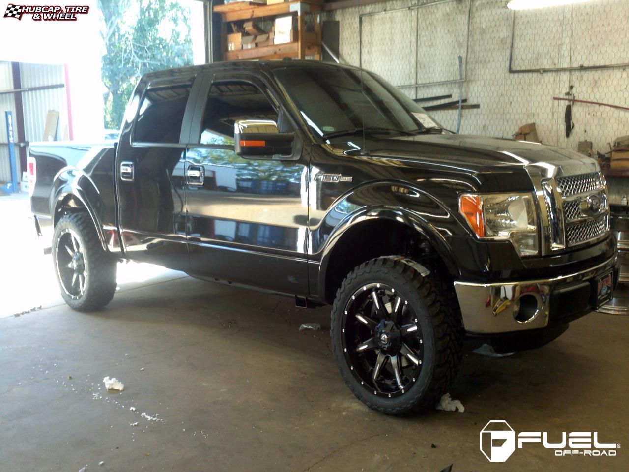 vehicle gallery/ford f 150 fuel nutz d251 22X10  Matte Black & Milled wheels and rims
