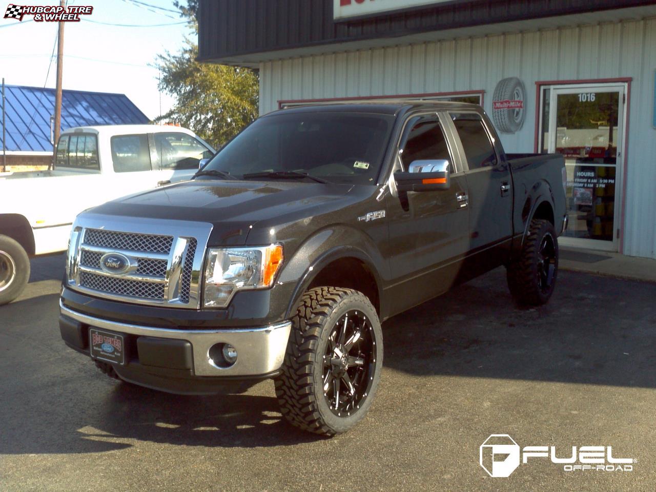 vehicle gallery/ford f 150 fuel nutz d251 22X10  Matte Black & Milled wheels and rims