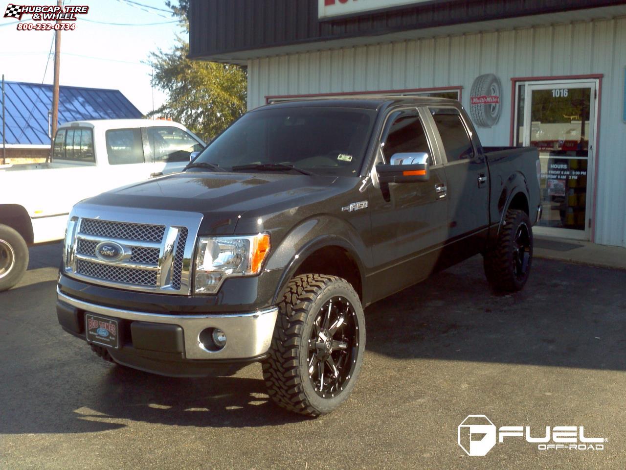 vehicle gallery/ford f 150 fuel nutz d251 22X10  Matte Black & Milled wheels and rims