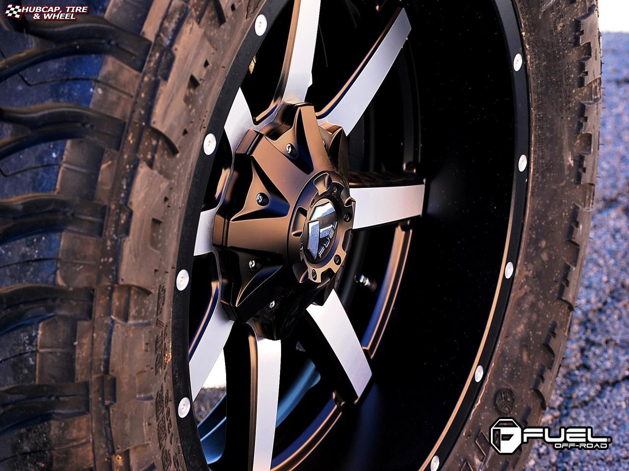 vehicle gallery/ford f 250 fuel maverick d537 0X0  Matte Black & Machined Face wheels and rims