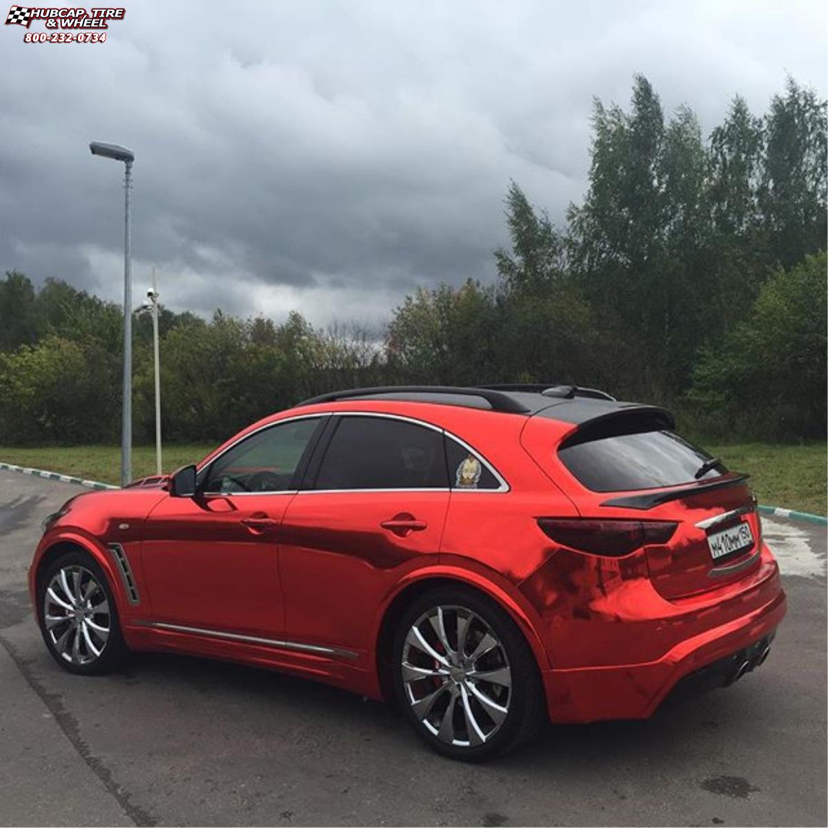 vehicle gallery/infiniti qx70 xd series km679 fader  Chrome wheels and rims