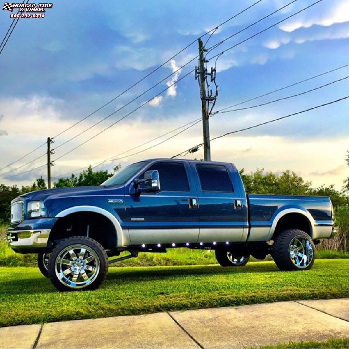 vehicle gallery/ford f 350 moto metal mo962  Chrome wheels and rims