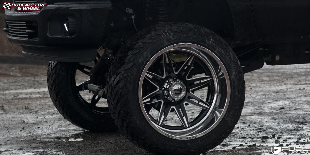 vehicle gallery/ford f 350 super duty fuel forged ffc26 concave 26X16  Black & Milled | Polished Lip wheels and rims