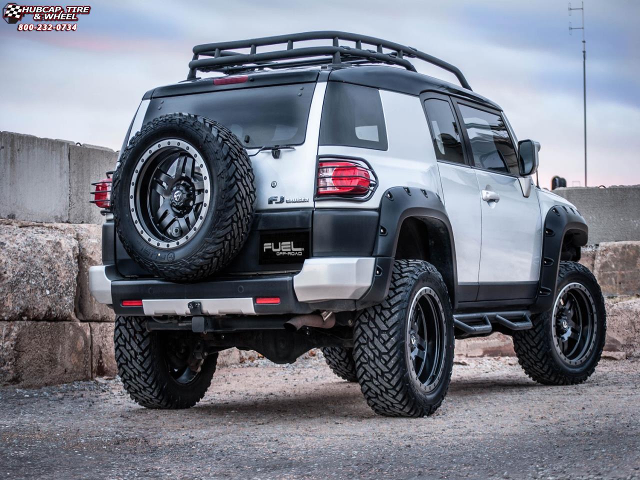 vehicle gallery/toyota fj cruiser fuel anza d557 20X10  Matte Black w/ Anthracite Ring wheels and rims