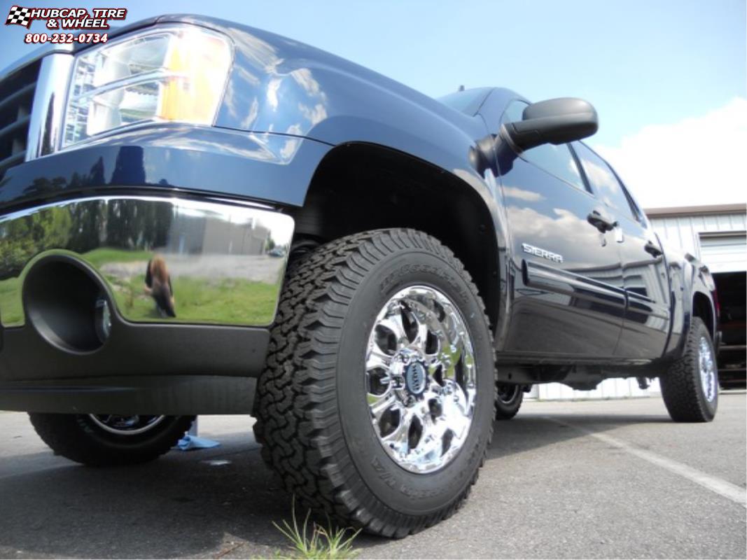 vehicle gallery/gmc sierra moto metal moto metal  Chrome wheels and rims