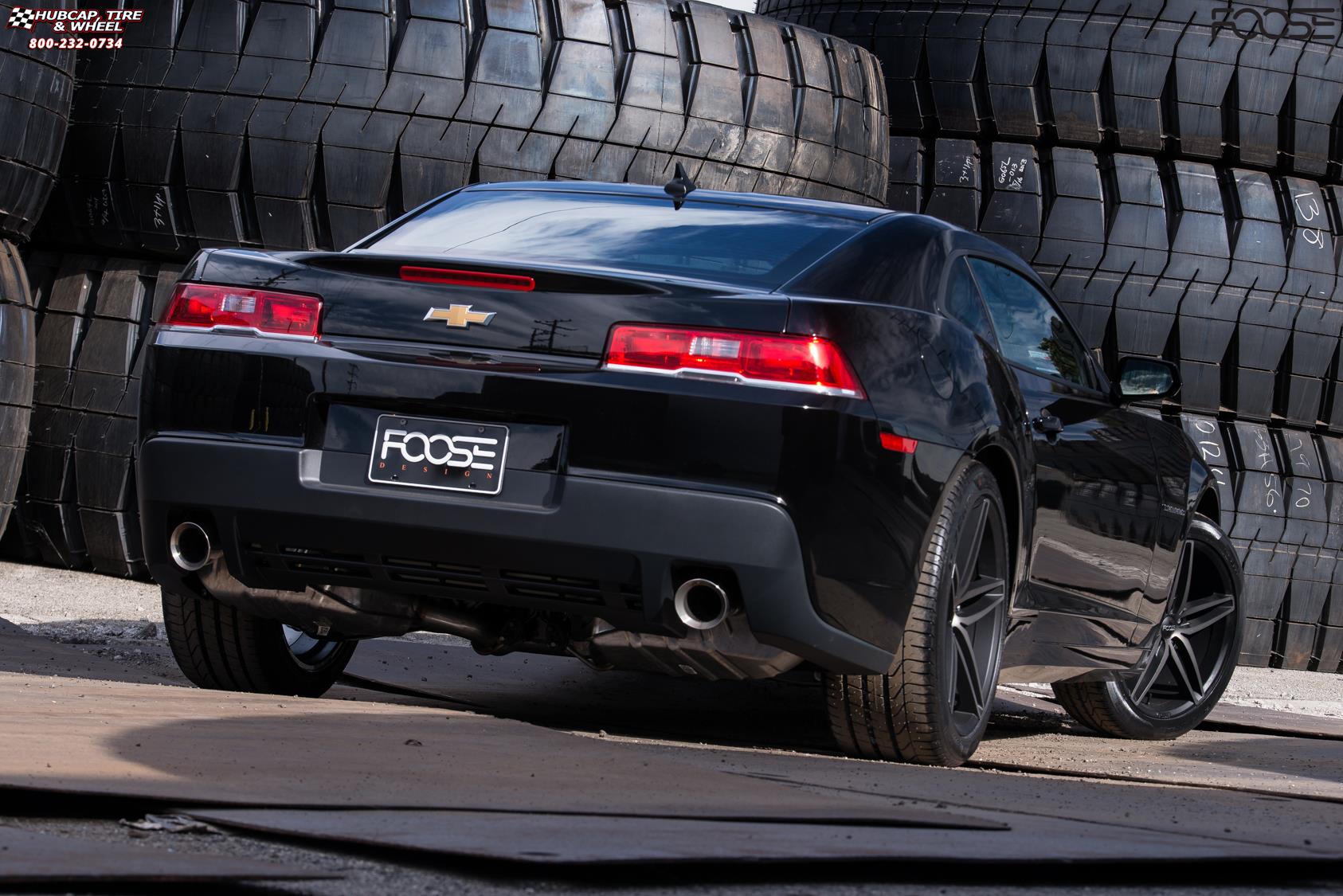vehicle gallery/2013 chevrolet camaro foose stallion f156 20X9  Black  Machined with Dark Tint wheels and rims