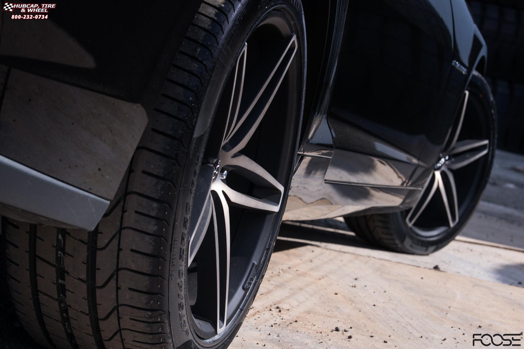 vehicle gallery/2013 chevrolet camaro foose stallion f156 20X9  Black  Machined with Dark Tint wheels and rims