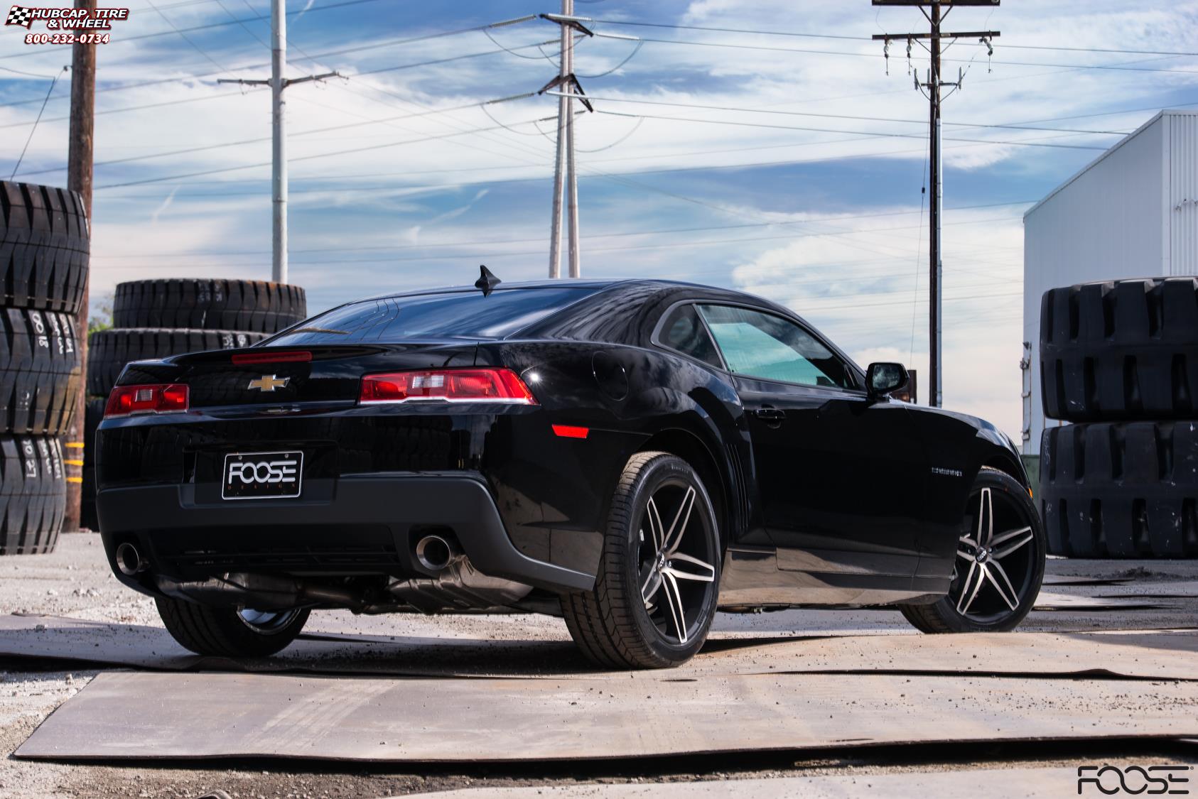 vehicle gallery/2013 chevrolet camaro foose stallion f156 20X9  Black  Machined with Dark Tint wheels and rims