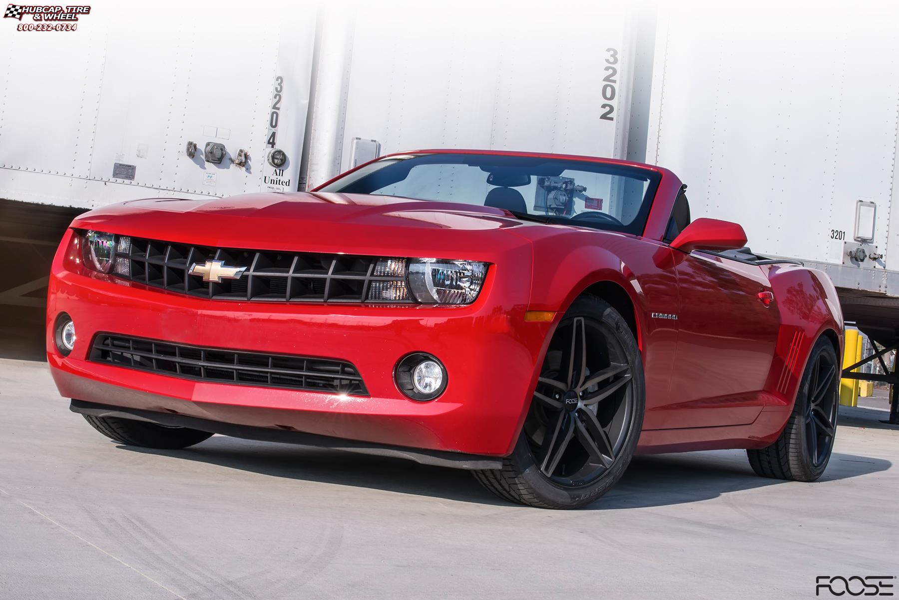 vehicle gallery/2013 chevrolet camaro foose stallion f156 20X9  Black  Machined with Dark Tint wheels and rims