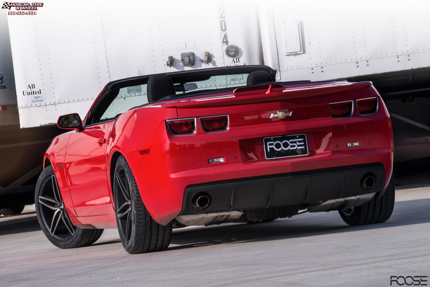 vehicle gallery/2013 chevrolet camaro foose stallion f156 20X9  Black  Machined with Dark Tint wheels and rims