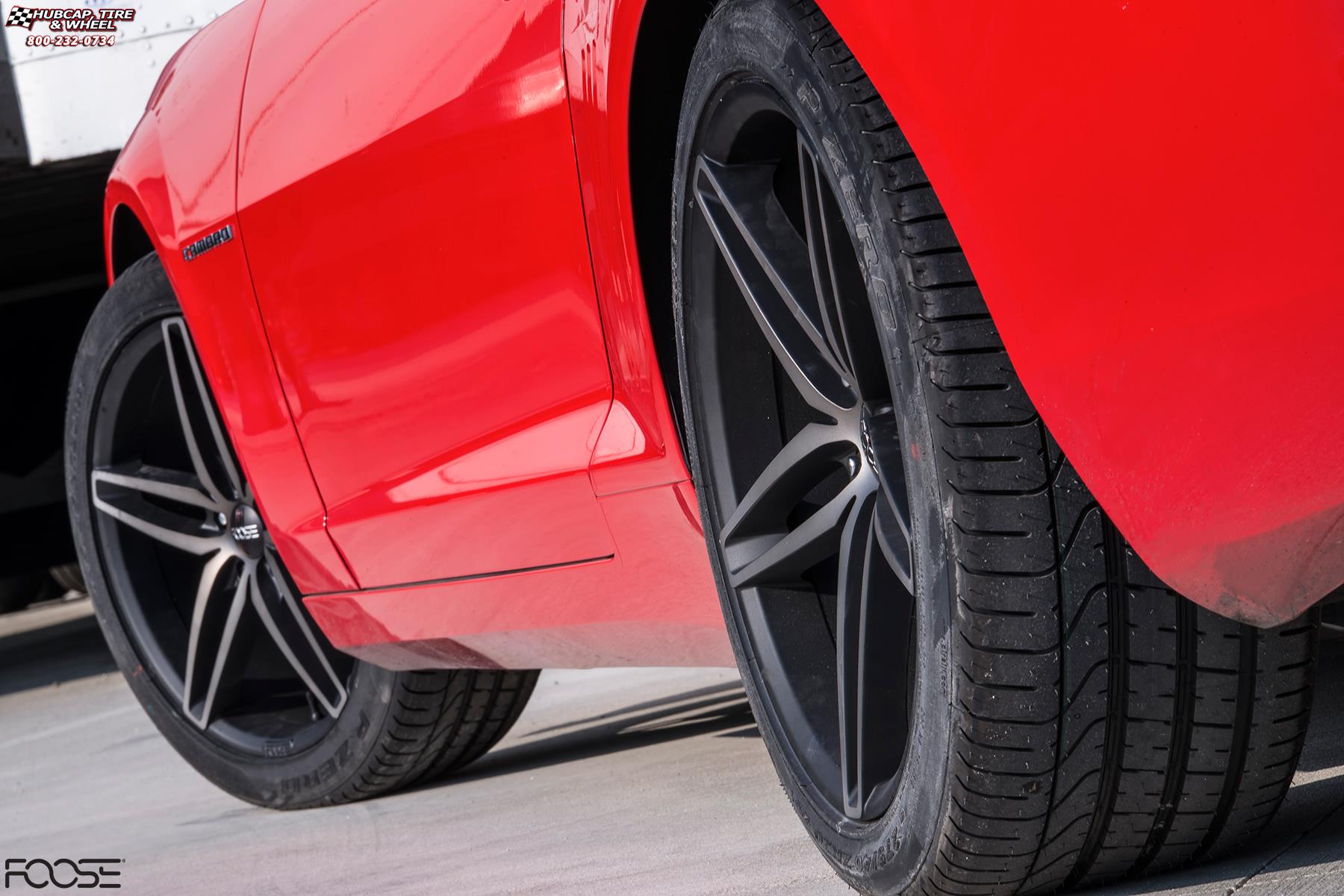 vehicle gallery/2013 chevrolet camaro foose stallion f156 20X9  Black  Machined with Dark Tint wheels and rims