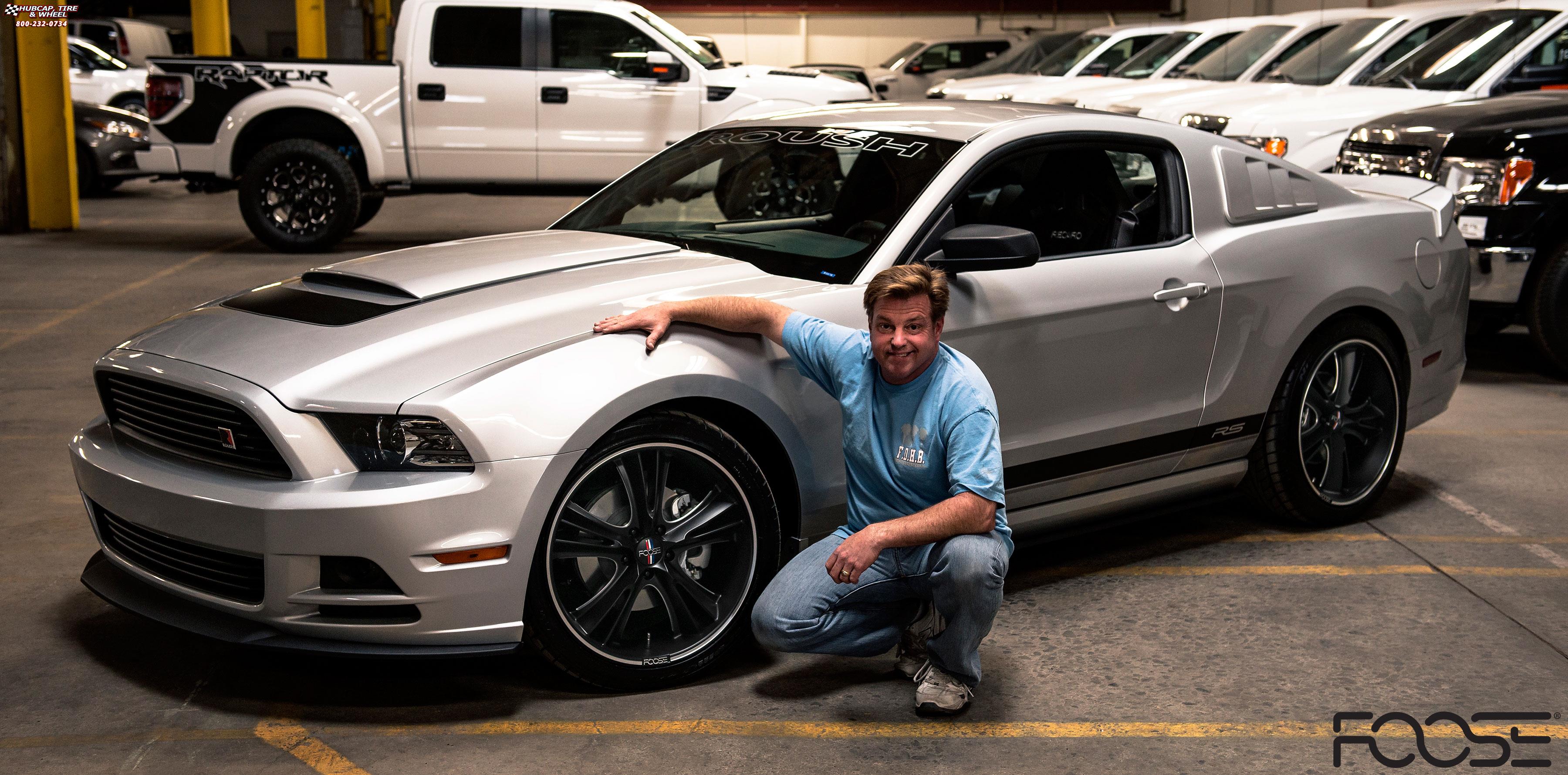 vehicle gallery/2014 ford roush rs mustang foose knuckle buster f152 20X9  Gloss Black  Milled wheels and rims