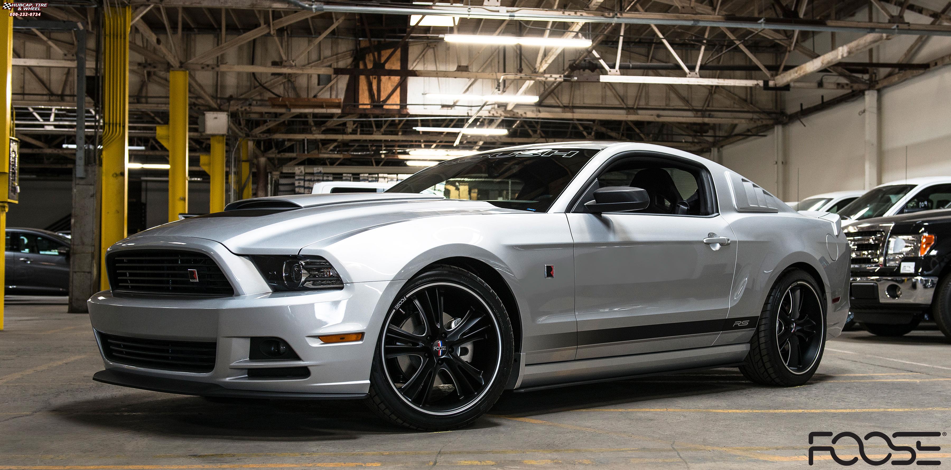 vehicle gallery/2014 ford roush rs mustang foose knuckle buster f152 20X9  Gloss Black  Milled wheels and rims