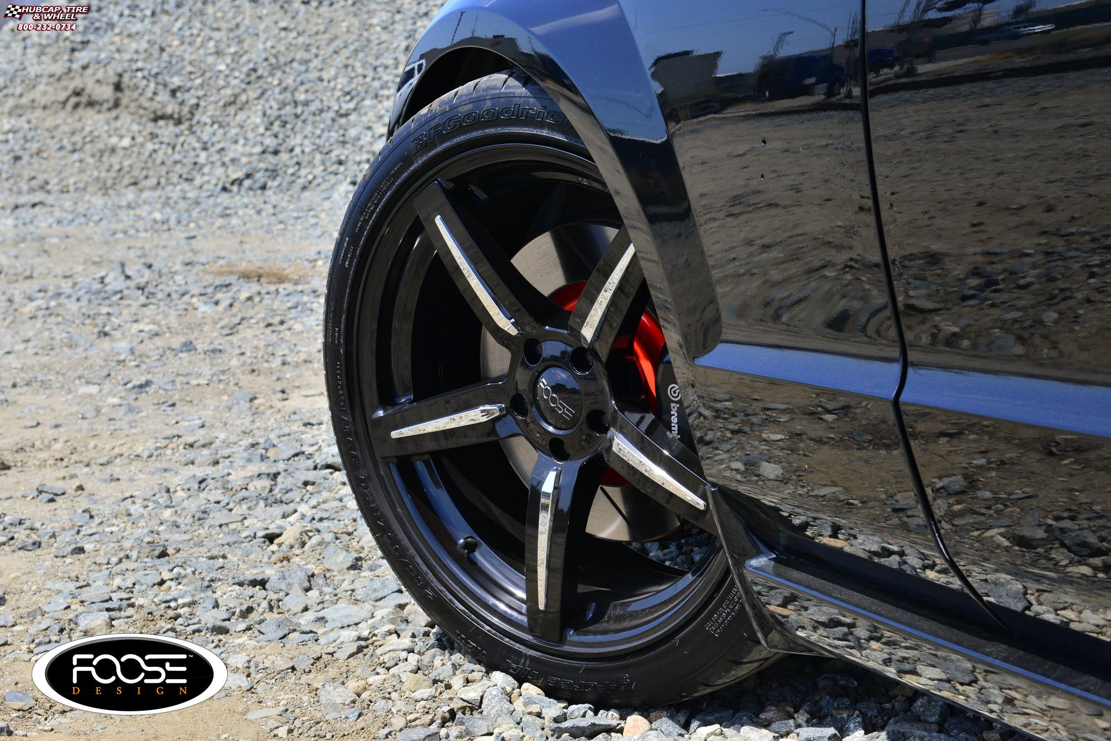 vehicle gallery/2009 ford mustang gt foose enforcer f154 20X0  Gloss Black w/ Chrome Inserts wheels and rims